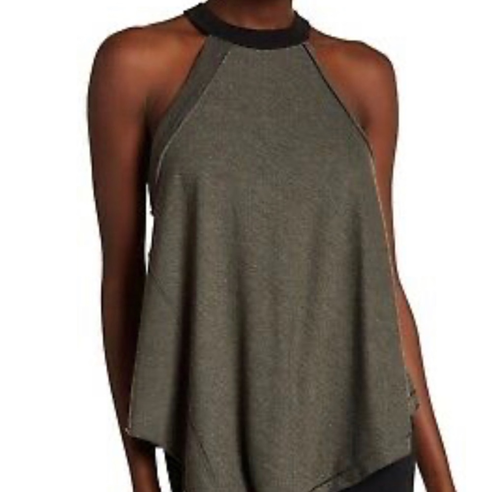 We The Free size Large green and black halter NWOT